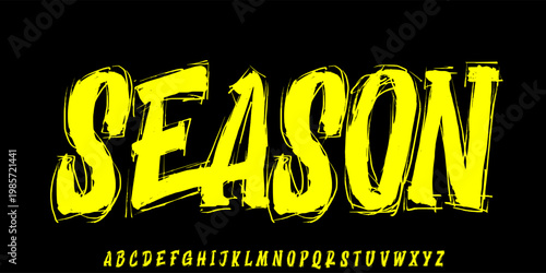 Dynamic Grunge Typography. Handmade Brush Font	