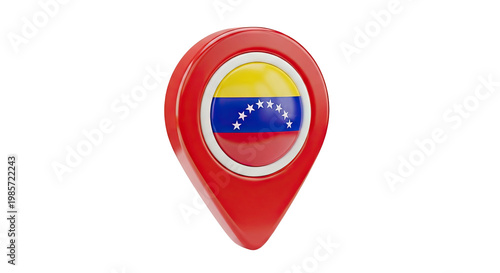 Venezuela Flag Location Pin