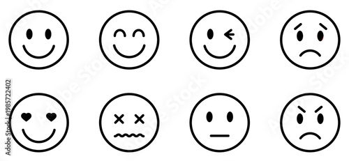 ニコちゃんマーク・スマイルマークのイラストアイコン