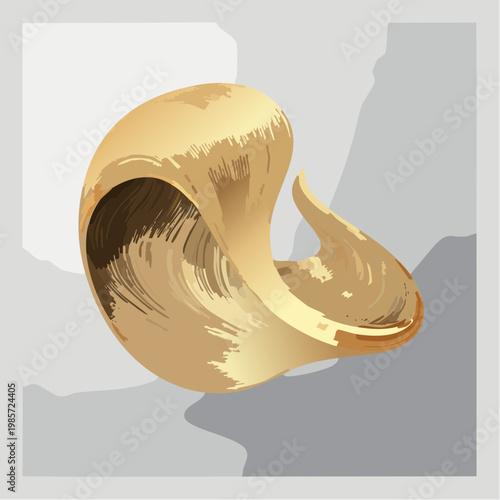 Abstrakte Fluid-Art-Komposition in edlem Gold, durchzogen von tiefen, dunklen Texturen und schimmernden Lichtreflexen