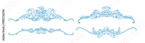 Elegant baroque frame with ornate victorian border featuring vintage floral ornament and decorative scrollwork for luxury design project, classic invitation. Vector hand drawn collection isolated