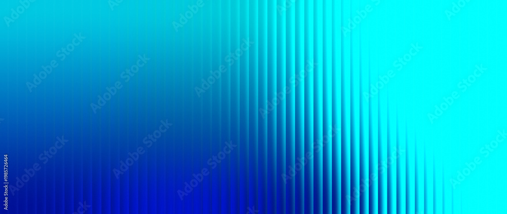 Fototapeta premium Futuristic blue and cyan metallic abstract wave background with glass refraction texture, for professional landing banner and corporate web layout.