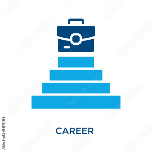 Career Icon Dual Tone Style. Vector Illustration For Graphic Design