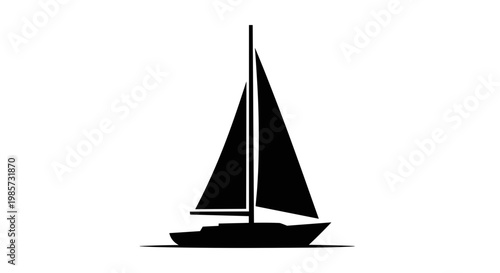 Sailboat on the water surface.