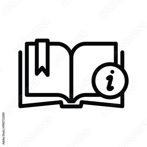 Information Book outline icon vector design good for web or mobile app