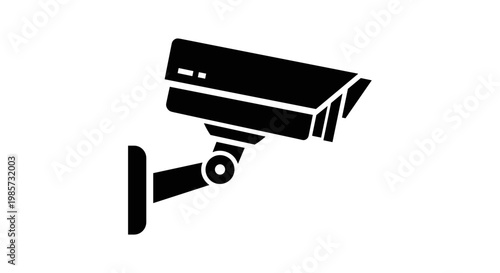 Security camera on a wall.