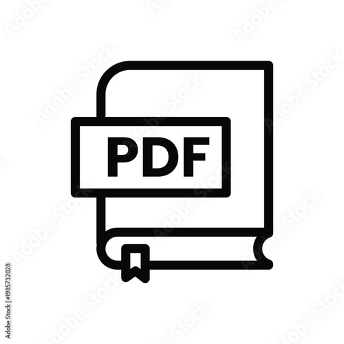 pdf outline icon vector design good for web or mobile app