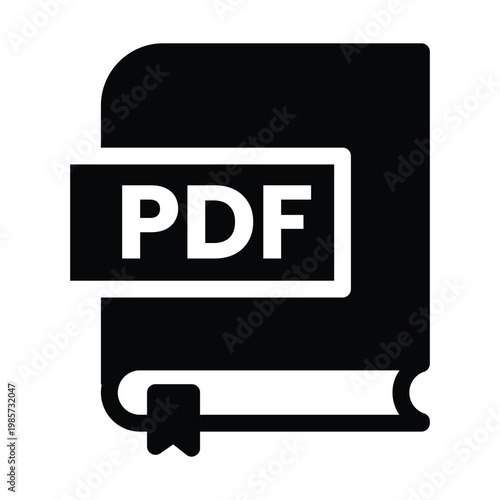 pdf solid icon vector design good for web or mobile app