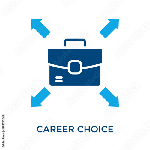 Career Choice Icon Dual Tone Style. Vector Illustration For Graphic Design