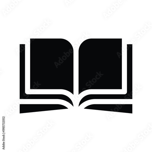 Open book solid icon vector design good for web or mobile app