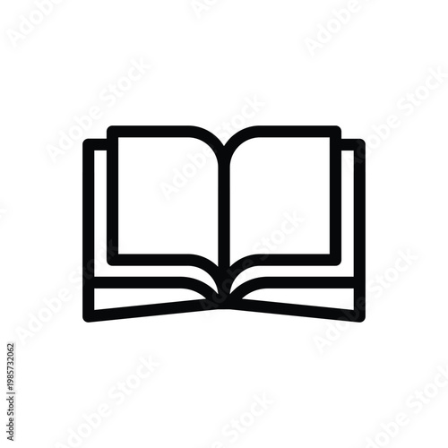 Open book outline icon vector design good for web or mobile app