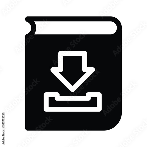 Open book with bookmark solid icon vector design good for web or mobile app
