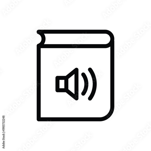 audio book outline icon vector design good for web or mobile app