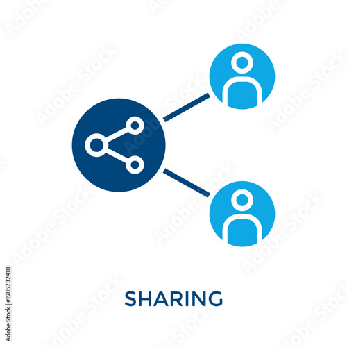 Sharing Icon Dual Tone Style. Vector Illustration For Graphic Design