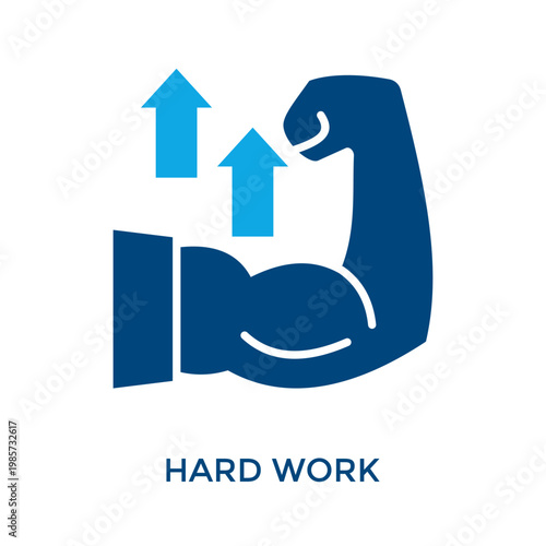 Hard Work Icon Dual Tone Style. Vector Illustration For Graphic Design