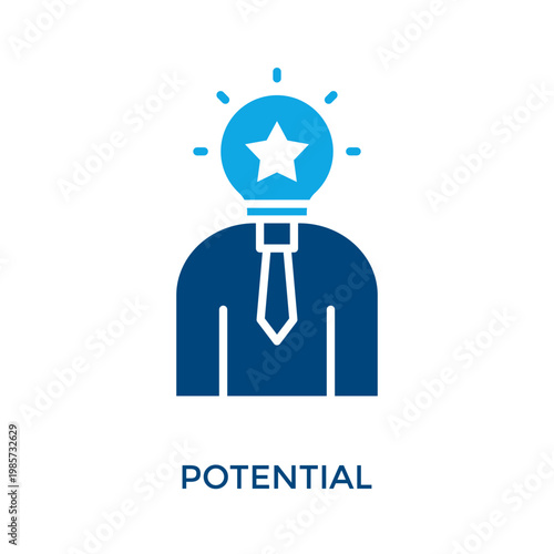 Potential Icon Dual Tone Style. Vector Illustration For Graphic Design