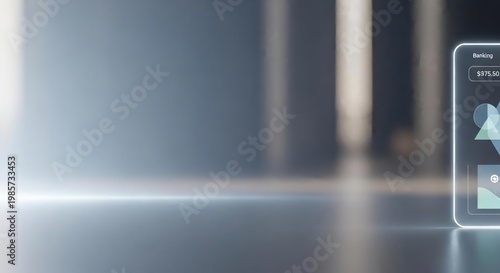 Digital Banking Interface with Account Balance and Modern Design