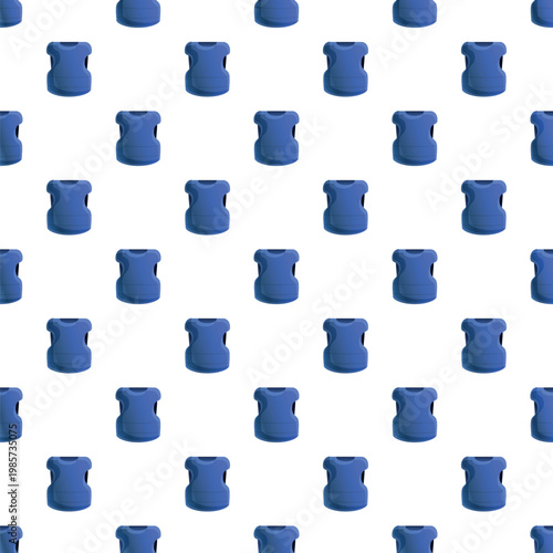 Bulletproof vests forming a repetitive blue pattern on a white base