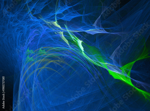 Fractal colored abstract on black background