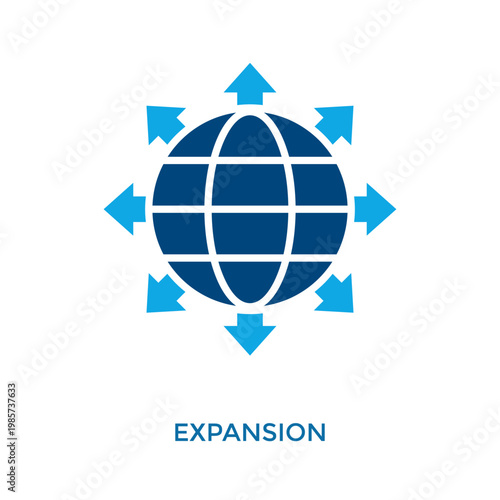 Expansion Icon Dual Tone Style. Vector Illustration For Graphic Design