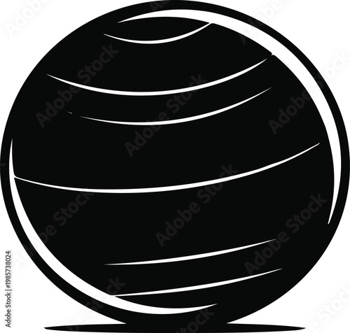 Fitness Balance Ball Illustration