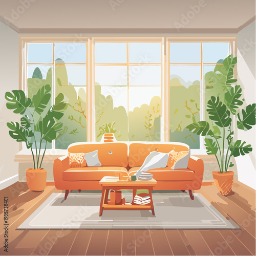 Eine beruhigende Wohnzimmeratmosphäre