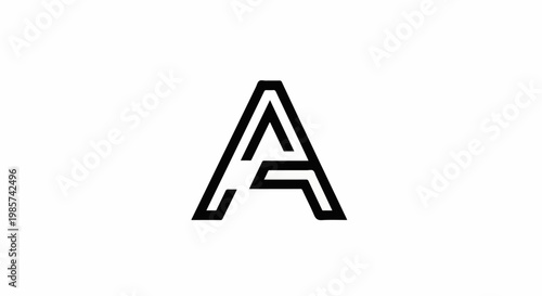 A stylized, abstract, geometric, uppercase letter A logo