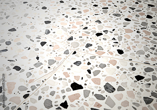 A close-up of a terrazzo surface
