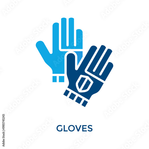 Gloves Icon Dual Tone Style. Vector Illustration For Graphic Design