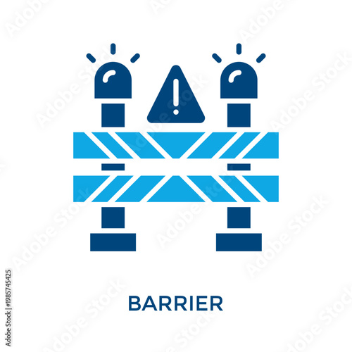 Barrier Icon Dual Tone Style. Vector Illustration For Graphic Design