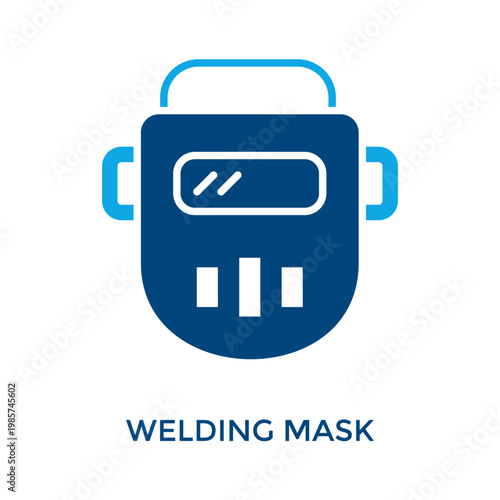 Welding Mask Icon Dual Tone Style. Vector Illustration For Graphic Design