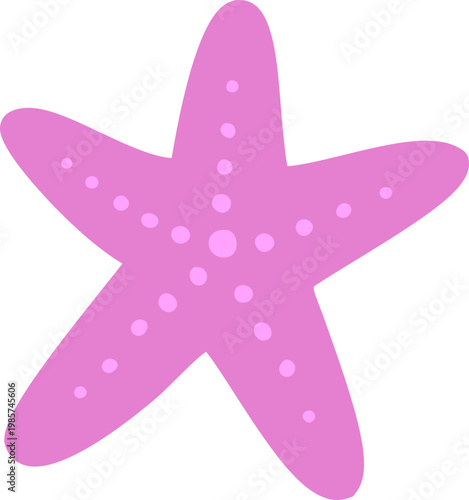 Cute Starfish Icon. 
Starfish Sea Animal Summer Beach Vector Illustration.
Starfish Cartoon Marine Life Flat Vector Clipart.
Transparent background. SVG.