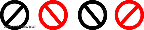 red and black no entry sign banner vector graphic