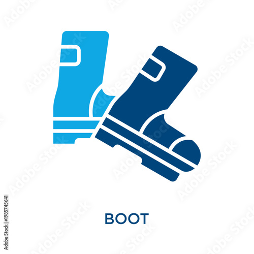 Boot Icon Dual Tone Style. Vector Illustration For Graphic Design