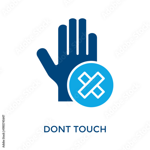 Dont Touch Icon Dual Tone Style. Vector Illustration For Graphic Design