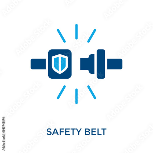 Safety Belt Icon Dual Tone Style. Vector Illustration For Graphic Design