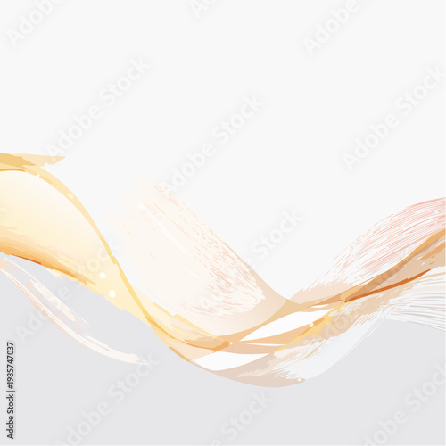 Abstrakte Lichtwellen fließen sanft durch das Bild und erzeugen eine elegante, fast schwerelose Bewegung