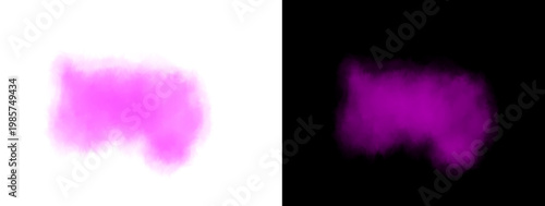 Bright Pink Vapor Cloud with Abstract Glow and Minimal Background Design Composition