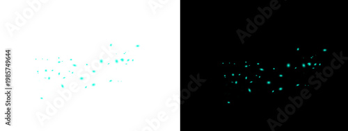 Soft Blue Particle Dust Glow with Floating Abstract Light Effect and Minimal Design Background