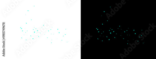 Minimal Blue Particle Glow Effect with Floating Light Dots and Abstract Background Design