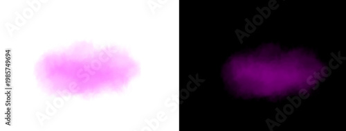 Soft Pink Smoke Cloud Effect with Smooth Abstract Glow on Black and White Background Artistic Design