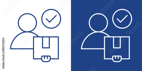 Delivery Blue And White Icon Style Collection