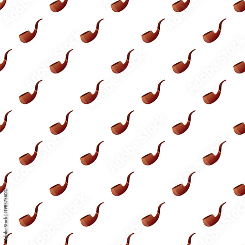 Smoking pipes repeating in a seamless pattern forming a retro background