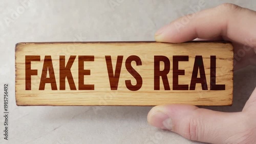 Sign of fake vs real.