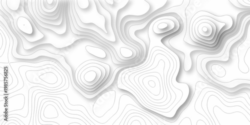 Minimal relief topography map area wallpaper. vector topo paper lines. Topographic contour lines grid map pattern. Geographic hiking mountain art dynamic design.