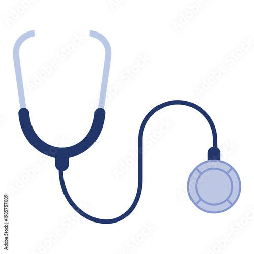 Stethoscope: A stylized stethoscope in a sleek, minimalist design, symbolizing the tools of healthcare and wellness, embodying medical expertise.