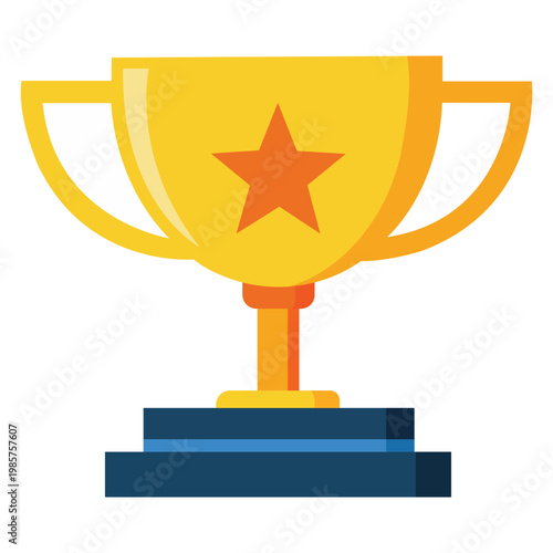 Golden Trophy: A meticulously crafted golden trophy, symbolizing achievement, excellence, and the pinnacle of success.