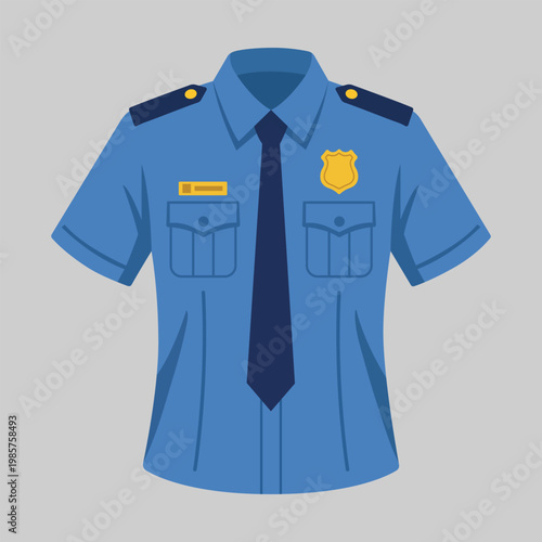 Law Enforcement Attire: A detailed illustration showcasing a police uniform, symbolizing order, authority, and safety, this image captures the essence of law enforcement.
