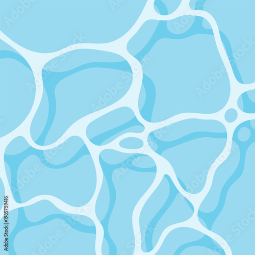 Blue water texture in a swimming pool. Natural cartoon texture.