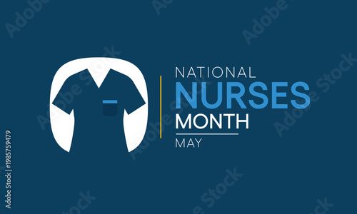 National Nurses month is observed every year from in May, to mark the contributions that nurses make to society. Vector illustration.